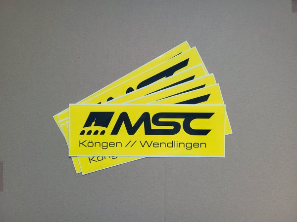 Aufkleber MSC Köngen-Wendlingen 250 x 80 mm